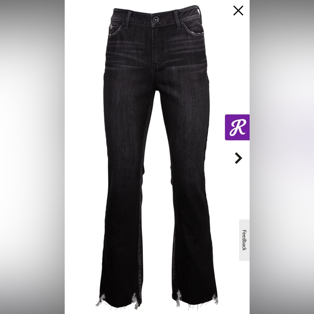 NWT Natural Reflections Kick Straight-Leg Ankle Jeans for Ladies